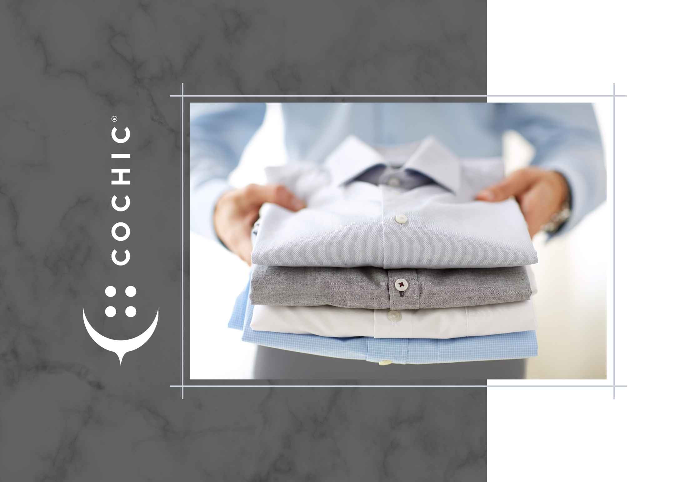 Cochic dress shirts folded and packed without wrinkles