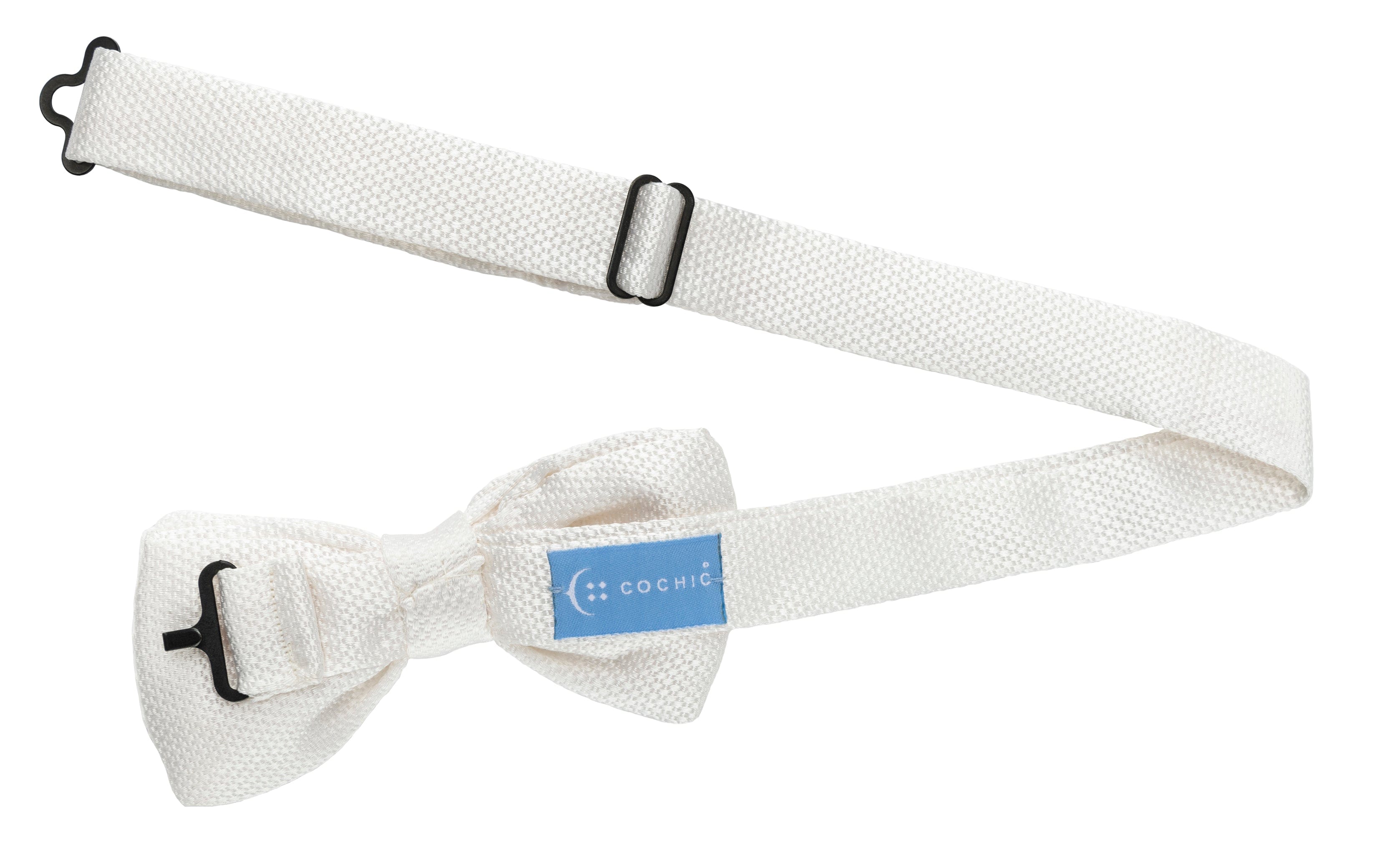 NOEUD PAPILLON ROSE BLANCHE