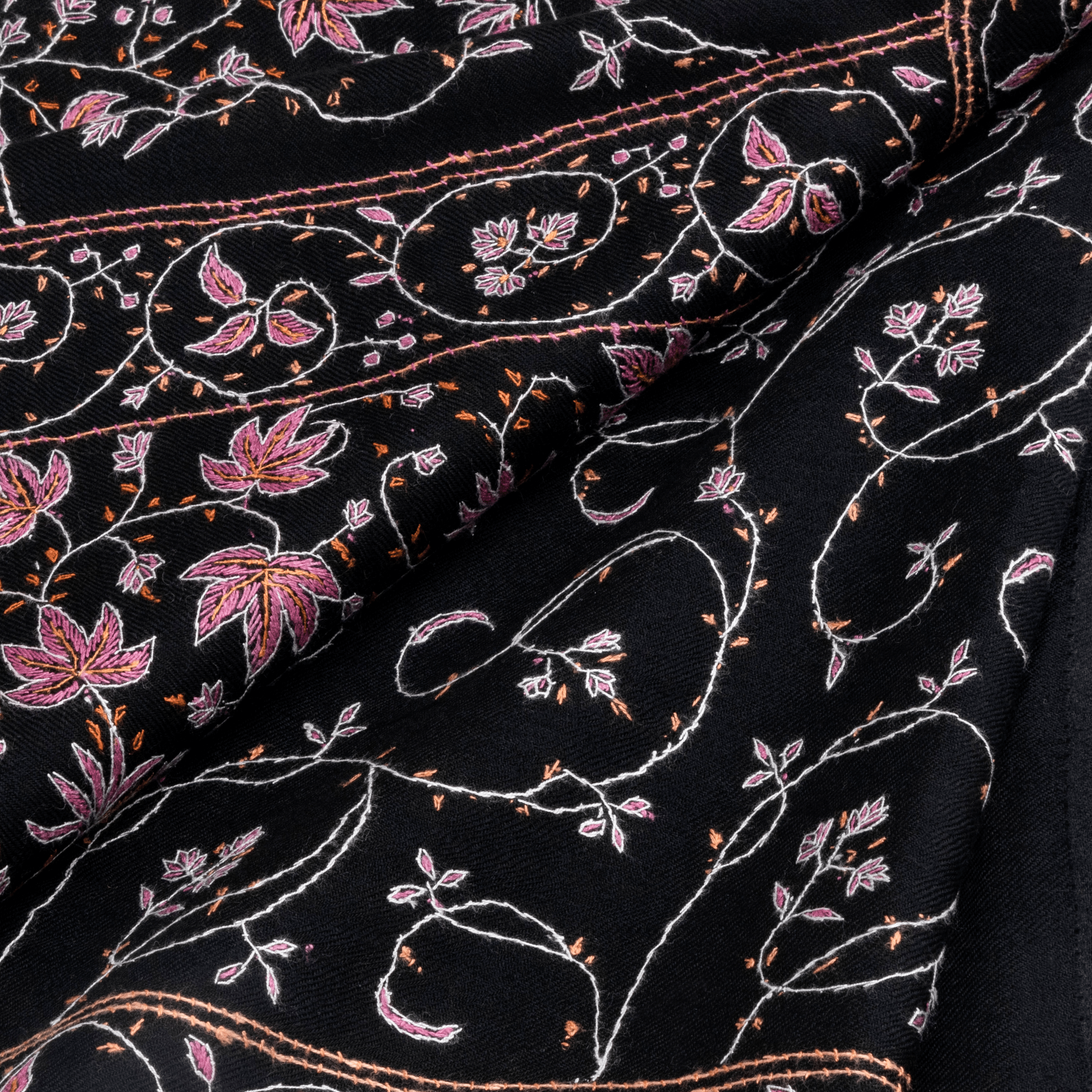 pashmina shawl black detail