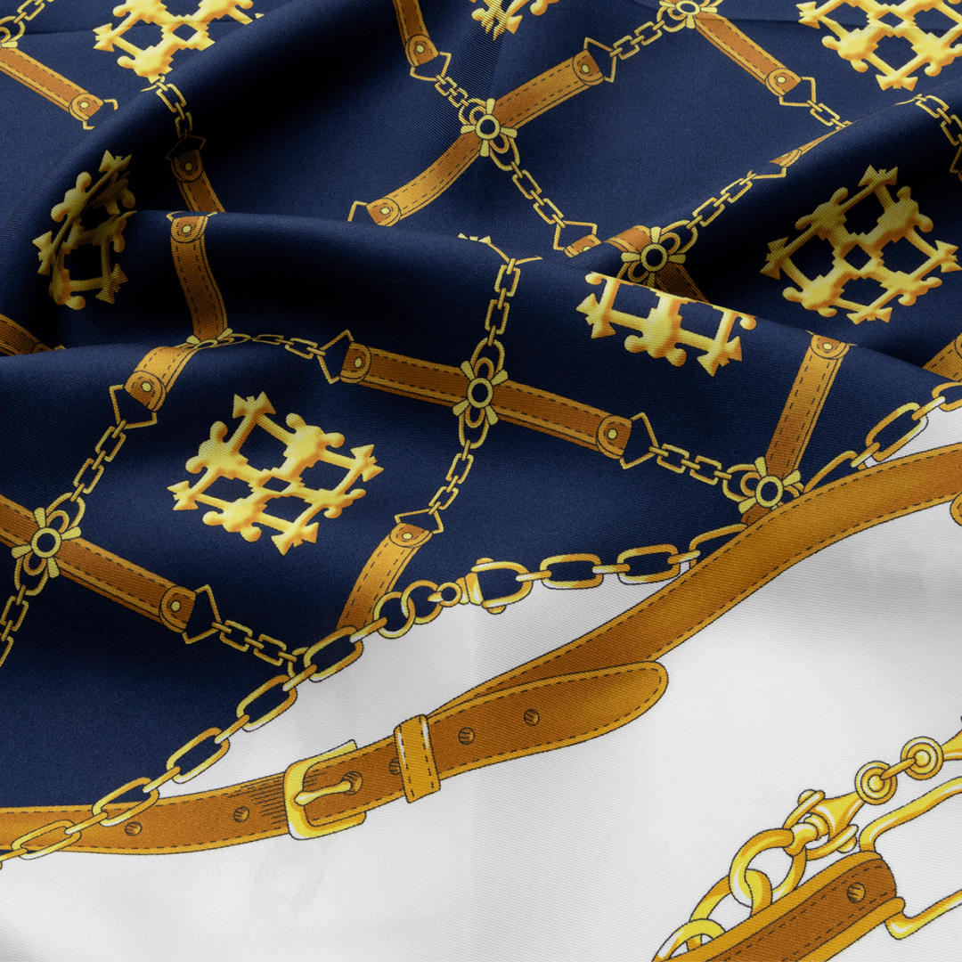 FOULARD EN SOIE- LES MÉDAILLONS, COLLABORATION AVEC RHODIE LAMOUR