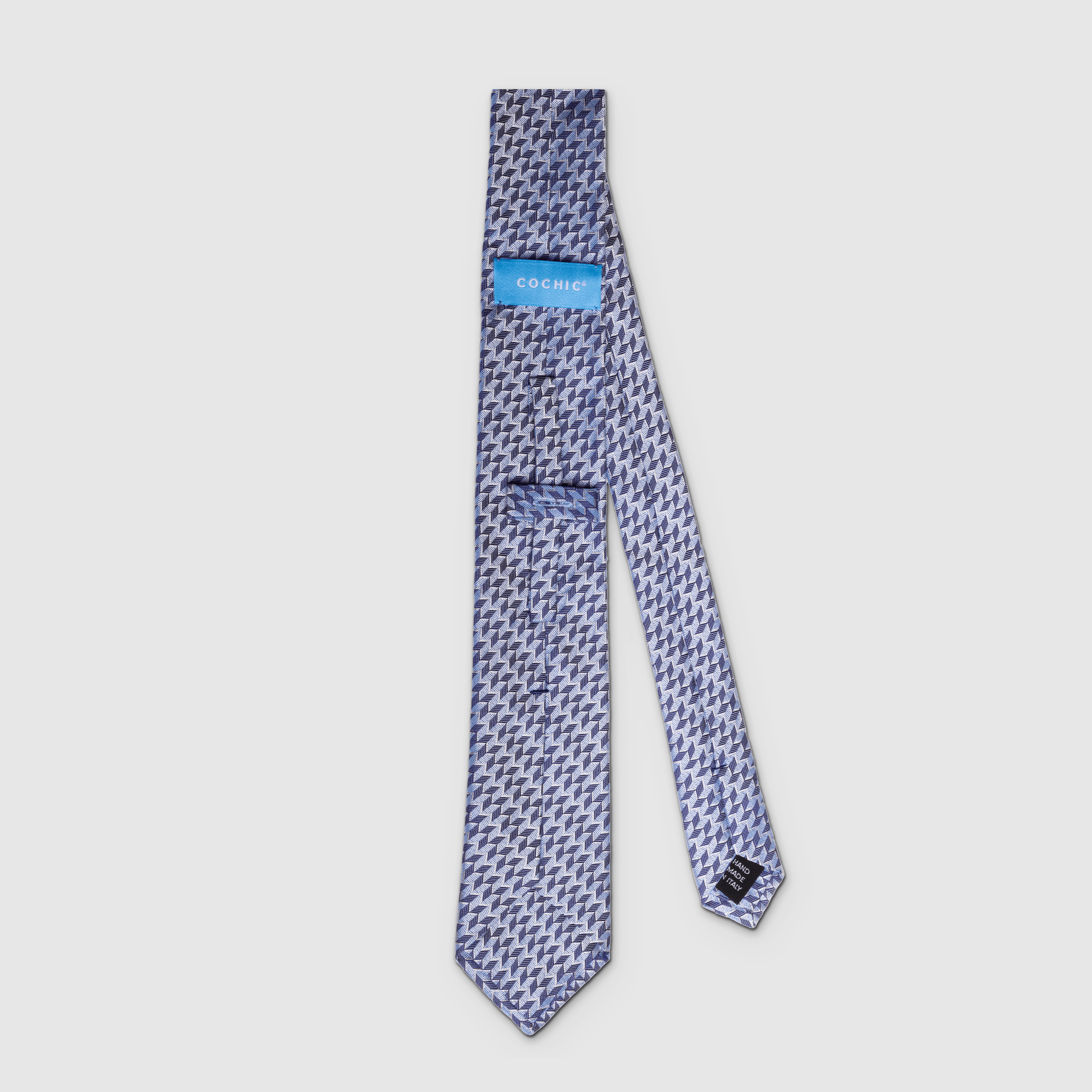 CRAVATE BLEU ONDULÉ - SLIM