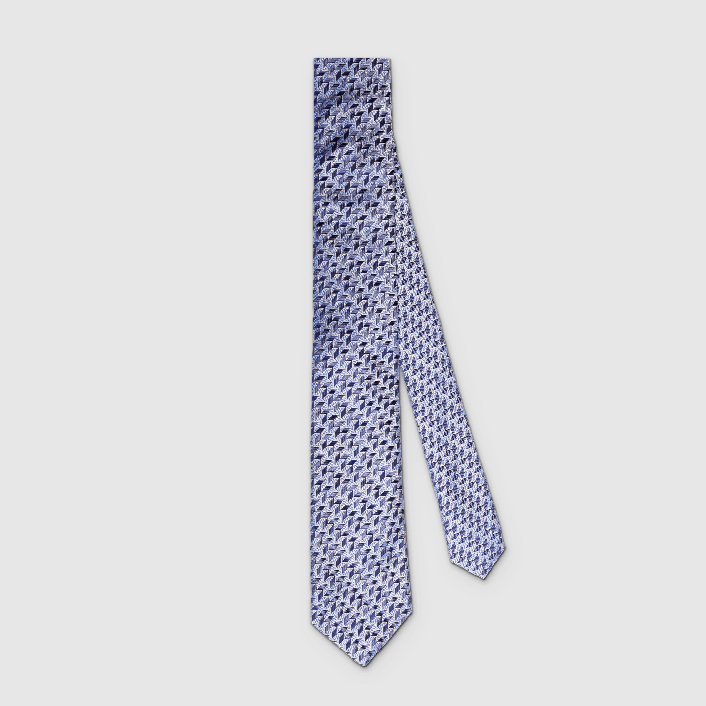 CRAVATE BLEU ONDULÉ - SLIM