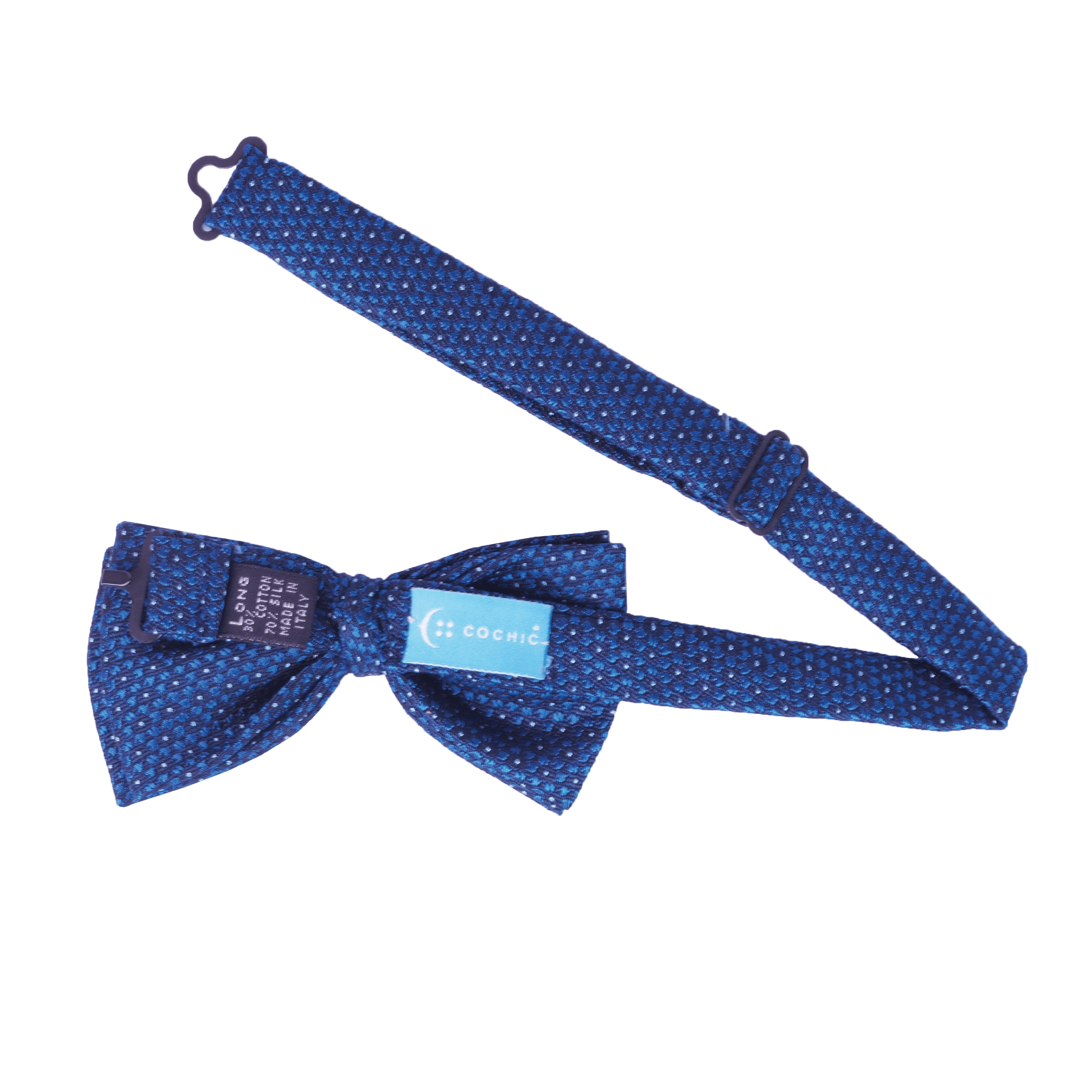 NOEUD PAPILLON À POIS MARINE