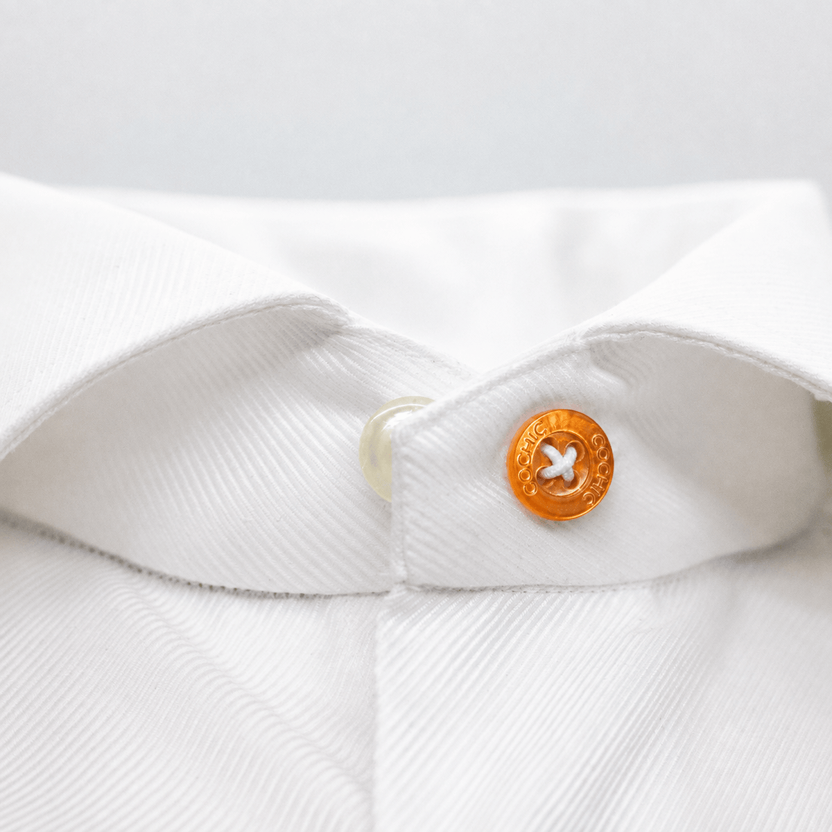 MOTHER OF PEARL BUTTON EXTENDER - ORANGE (5PCS)
