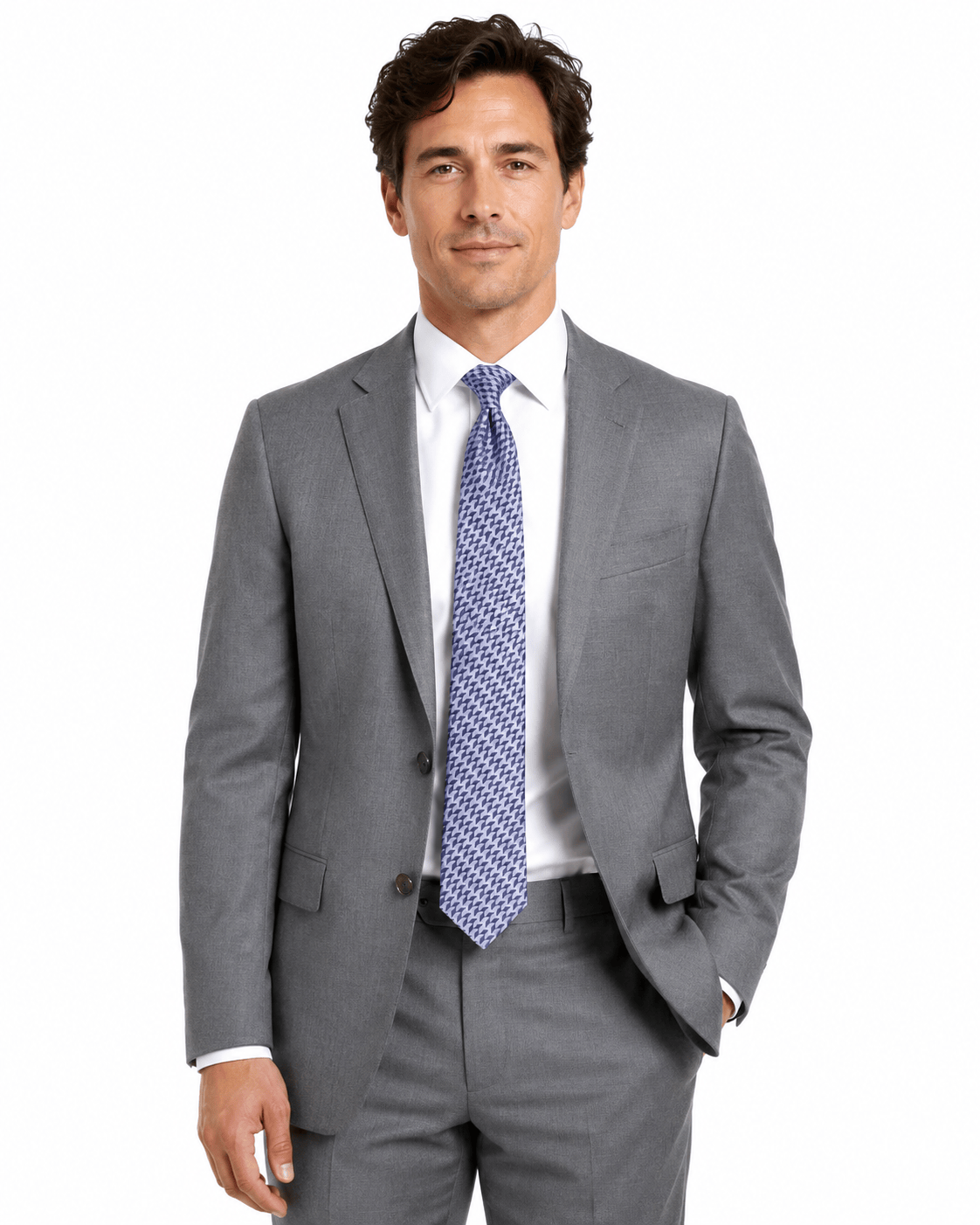 WAVY BLUE TIE- SKINNY