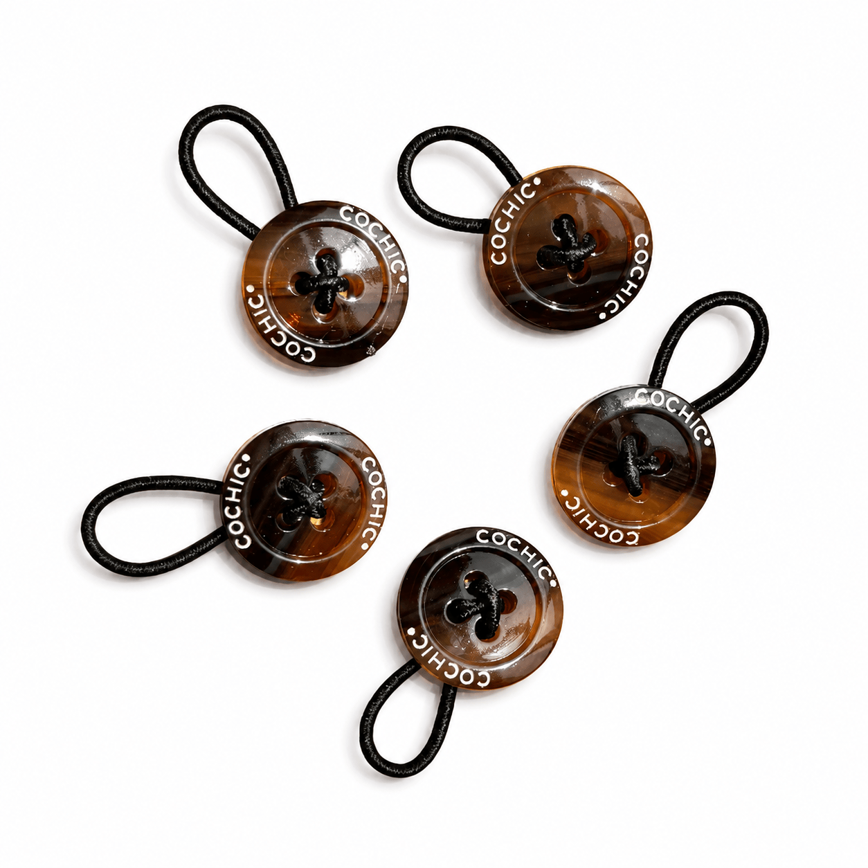 UPCYCLED RESIN BUTTN EXTENDER - AMBER (5PCS)
