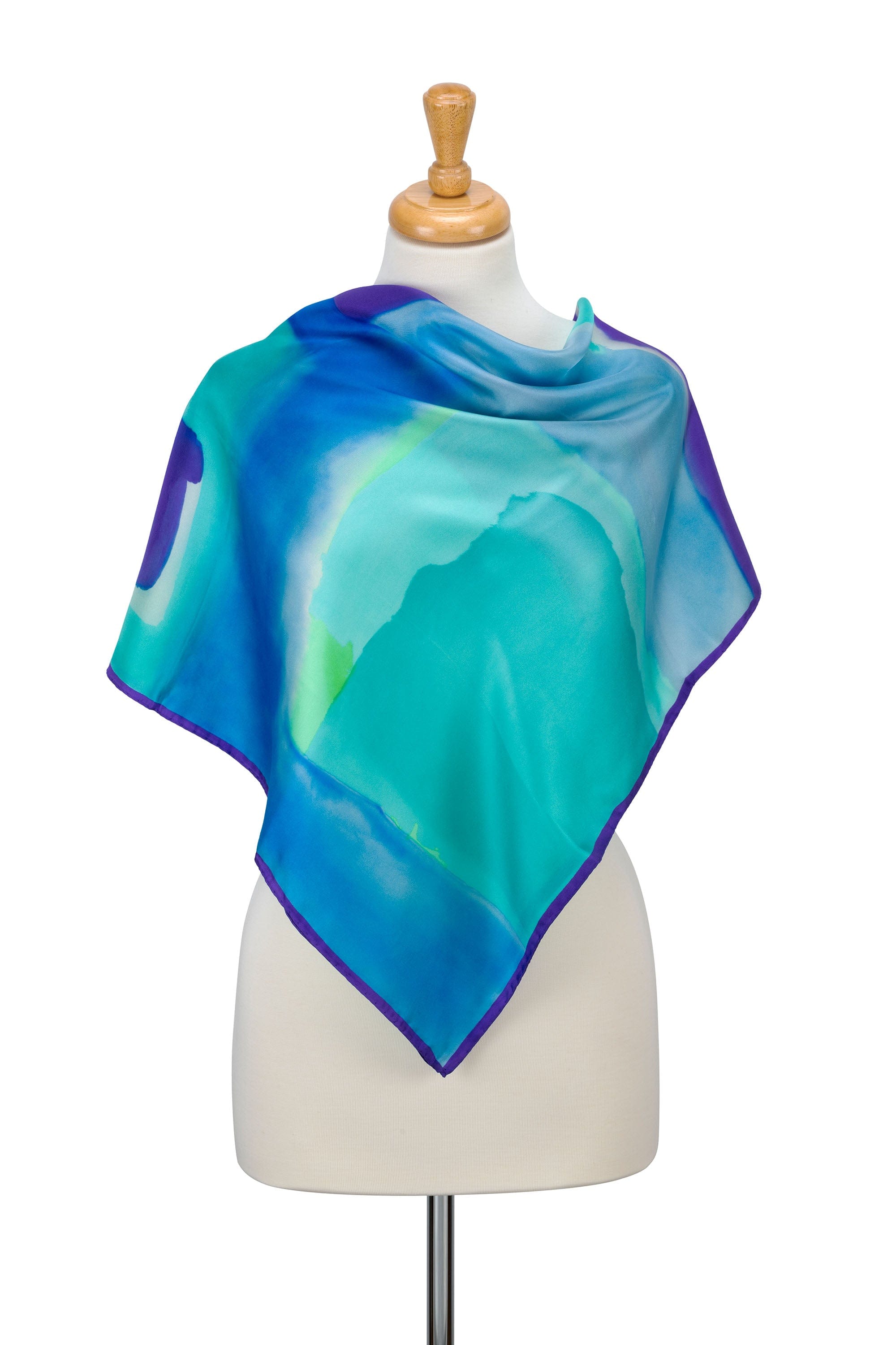 COCKTAIL CHIC: L'HEURE BLEU D'ÉTÉ- FOULARD DE SOIE- COUP DE COEUR DE SHOPIE