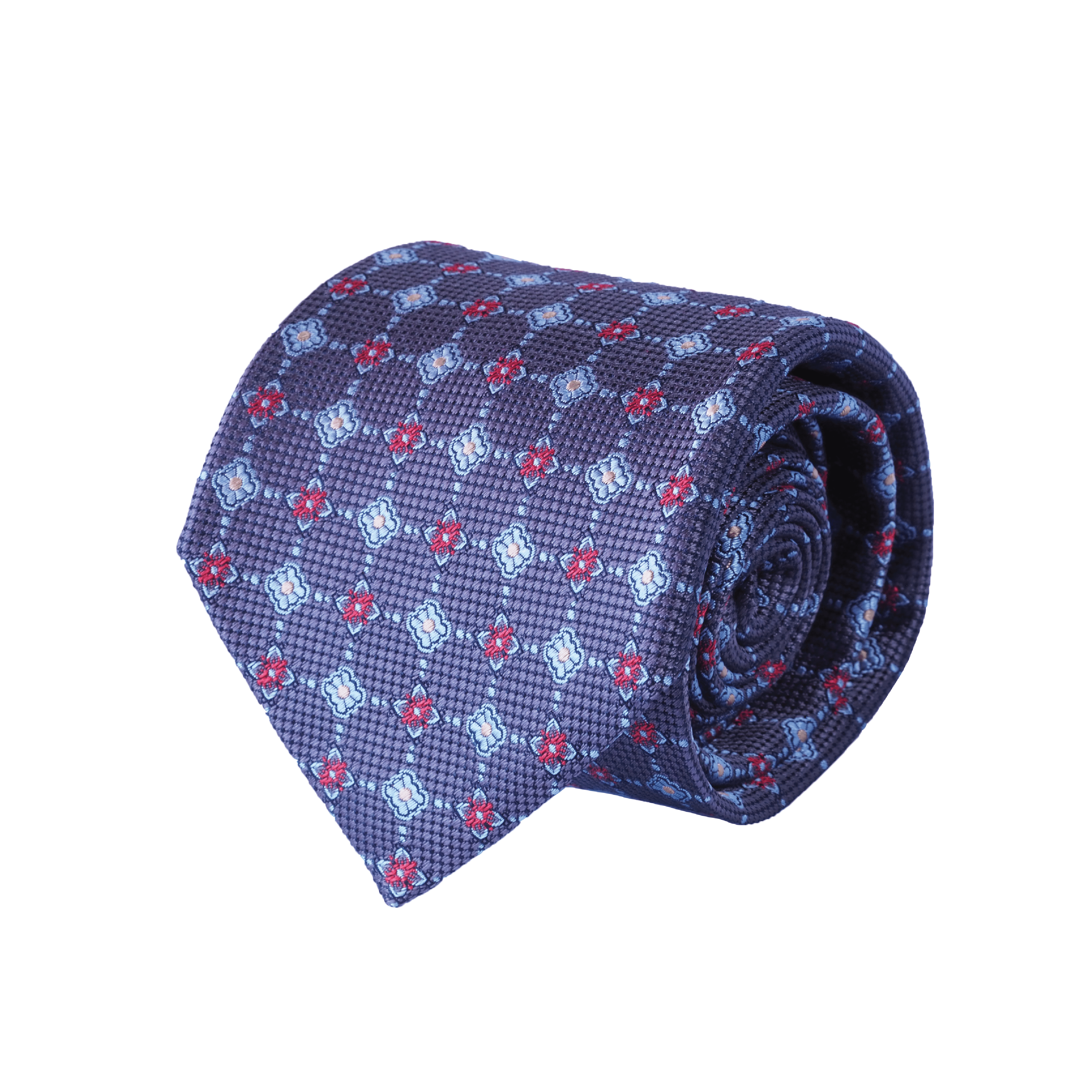 CRAVATE CLASSIQUE LA VALSE ARGENTÉ DES PÉTALES