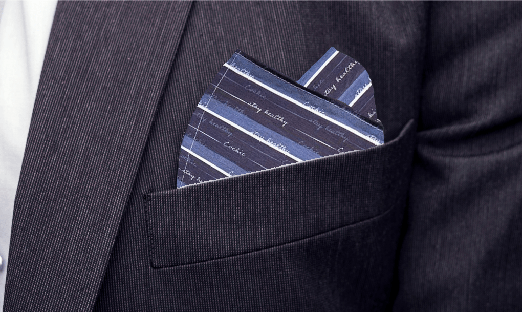 STAY HEALTHY - POCKET SQUARE - ANTIBACTERIAL COTTON