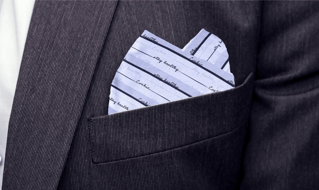 STAY HEALTHY - POCKET SQUARE - ANTIBACTERIAL COTTON