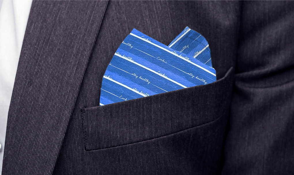STAY HEALTHY - POCKET SQUARE - ANTIBACTERIAL COTTON