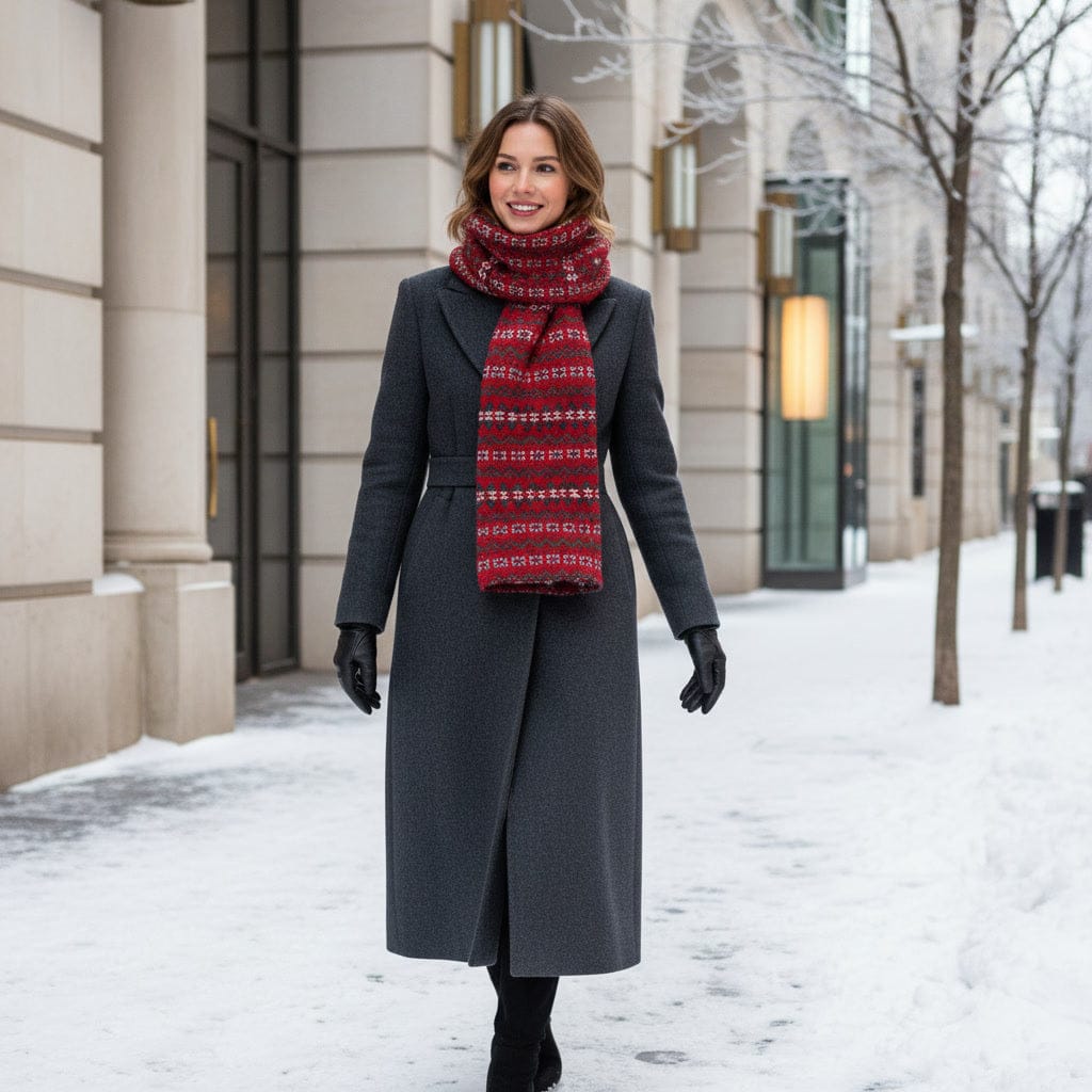 WOOL SCARF-BRUSSELS CHRISTMAS DESIGN