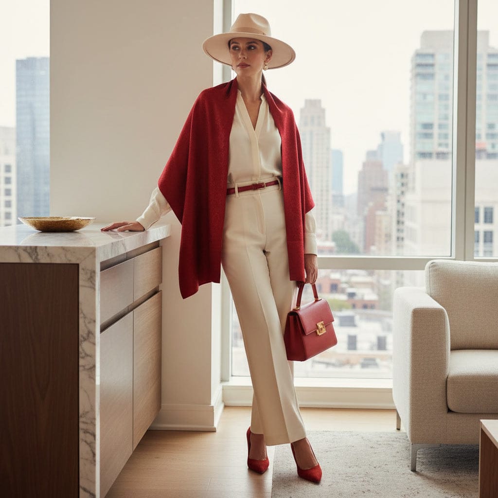 CASHMERE FINE WOOL SHAWL - LALÉ