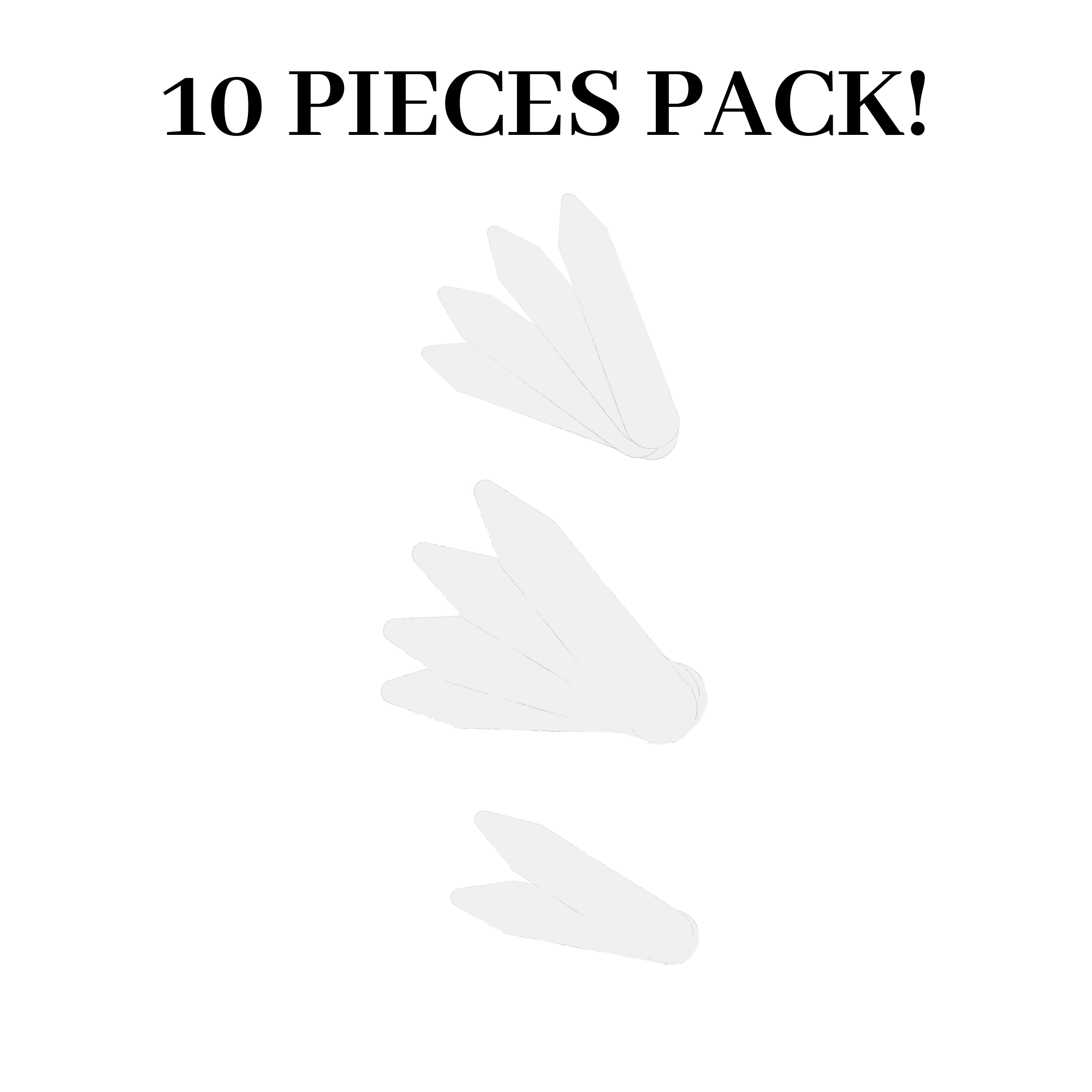 COLLAR STAYS -COCHIC® -SET OF 10 -3 SIZES -WHITE - Cochic