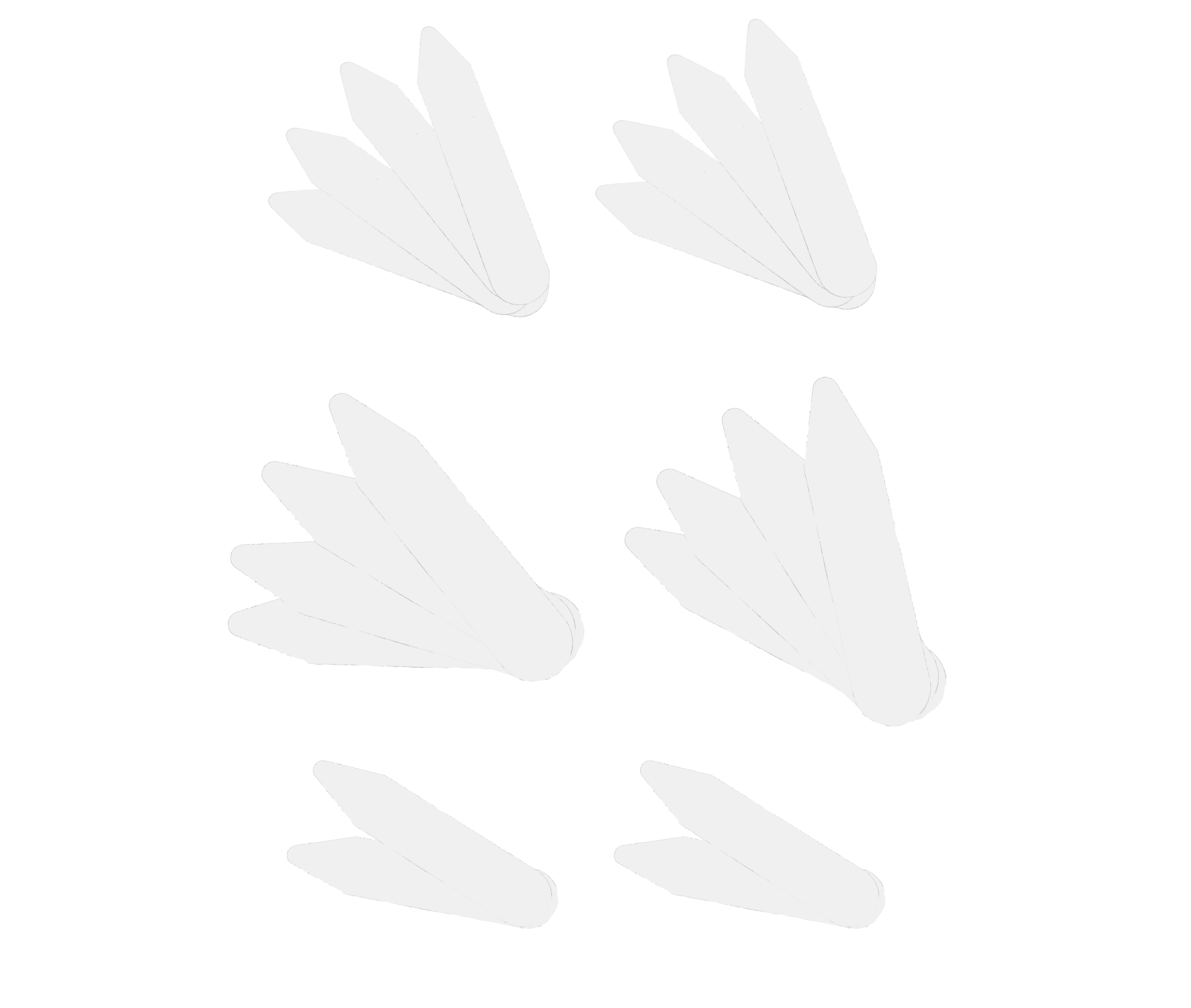 COLLAR STAYS -COCHIC® -SET OF 20 -3 SIZES -WHITE - Cochic