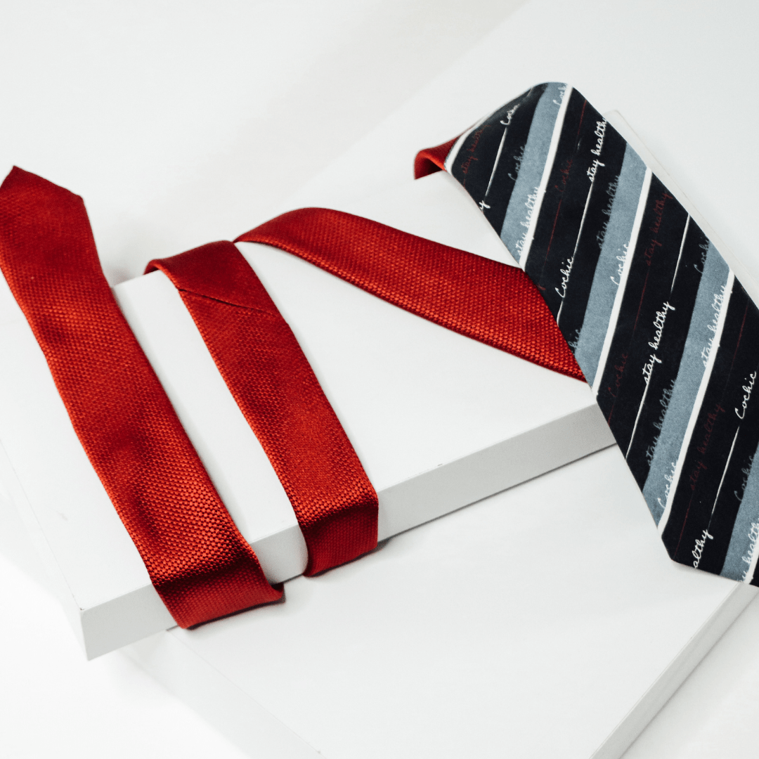 Rosso Tie + Rosso Bow Tie (Silk and Cotton, Red and Black)