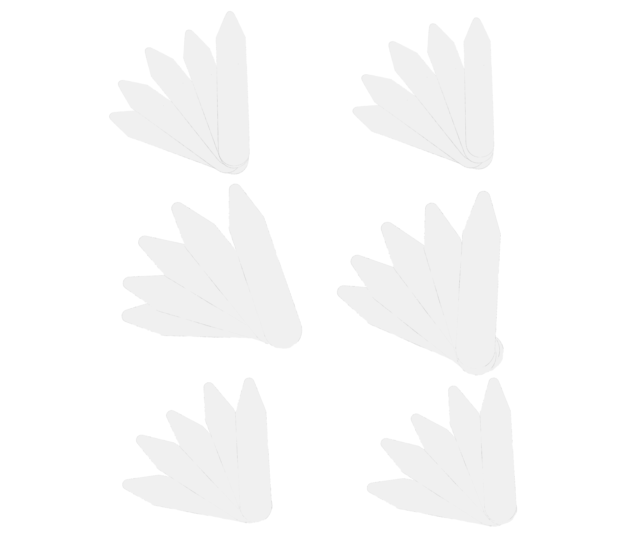 COLLAR STAYS -COCHIC® -SET OF 30 -3 SIZES -WHITE - Cochic