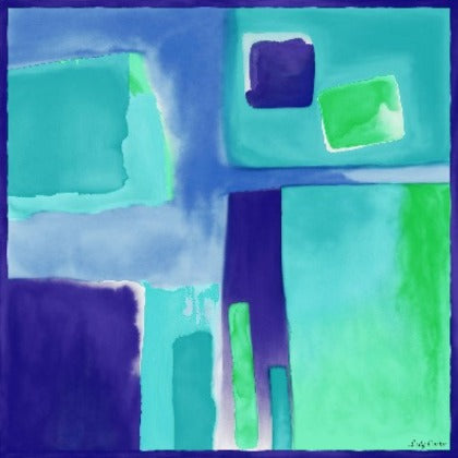 Sophie's Top Picks: Chic Cocktail Summer Blue Hour -Silk Foulard - Cochic