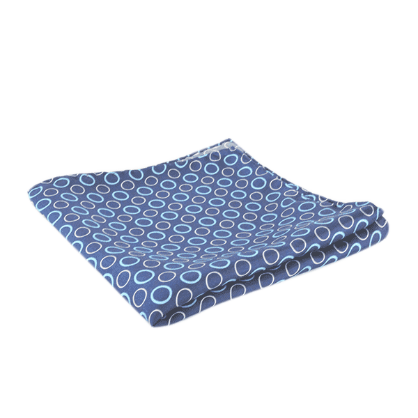 BLUE RINGS POCKET SQUARE - Cochic