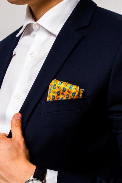 JAUNE ROYAL POCKET SQUARE - Cochic