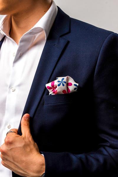 POP FLOWERS POCKET SQUARE - Cochic
