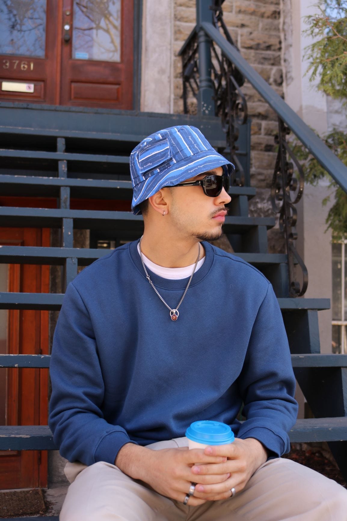 Chapeau de Soleil avec pochette « Stay Healthy »
