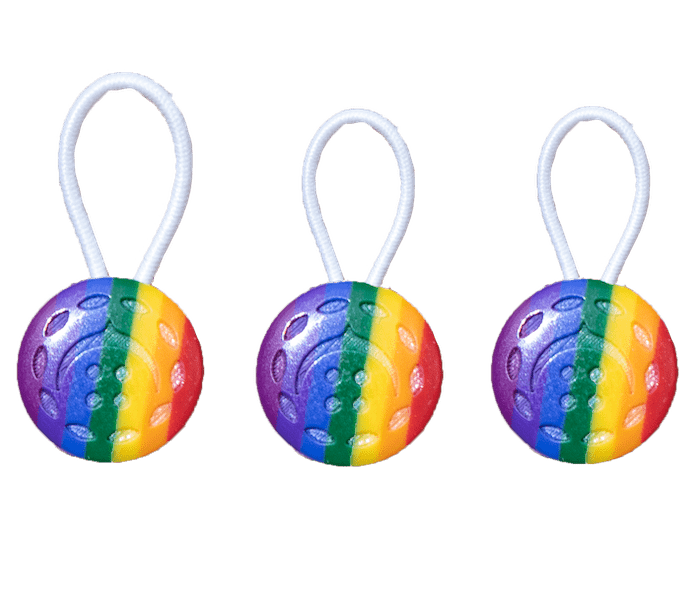 top view of an LGBTQ+ 3 set shirt collar extender and cuff extender