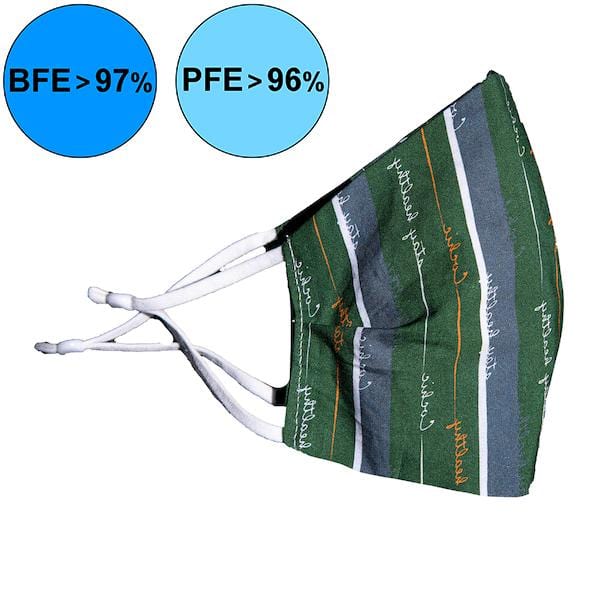 “Stay Healthy” 99.9% Antibacterial Mask - Green Pastures