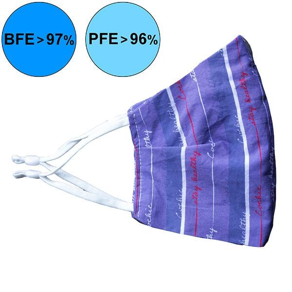 “Stay Healthy” 99.9% Antibacterial Mask - Heliotrope