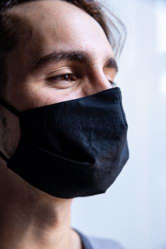 Solid Cotton 99.9% Antibacterial Mask - Black - Cochic