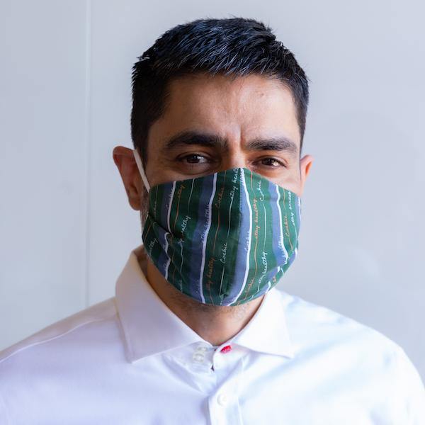 “Stay Healthy” 99.9% Antibacterial Mask - Green Pastures - Cochic