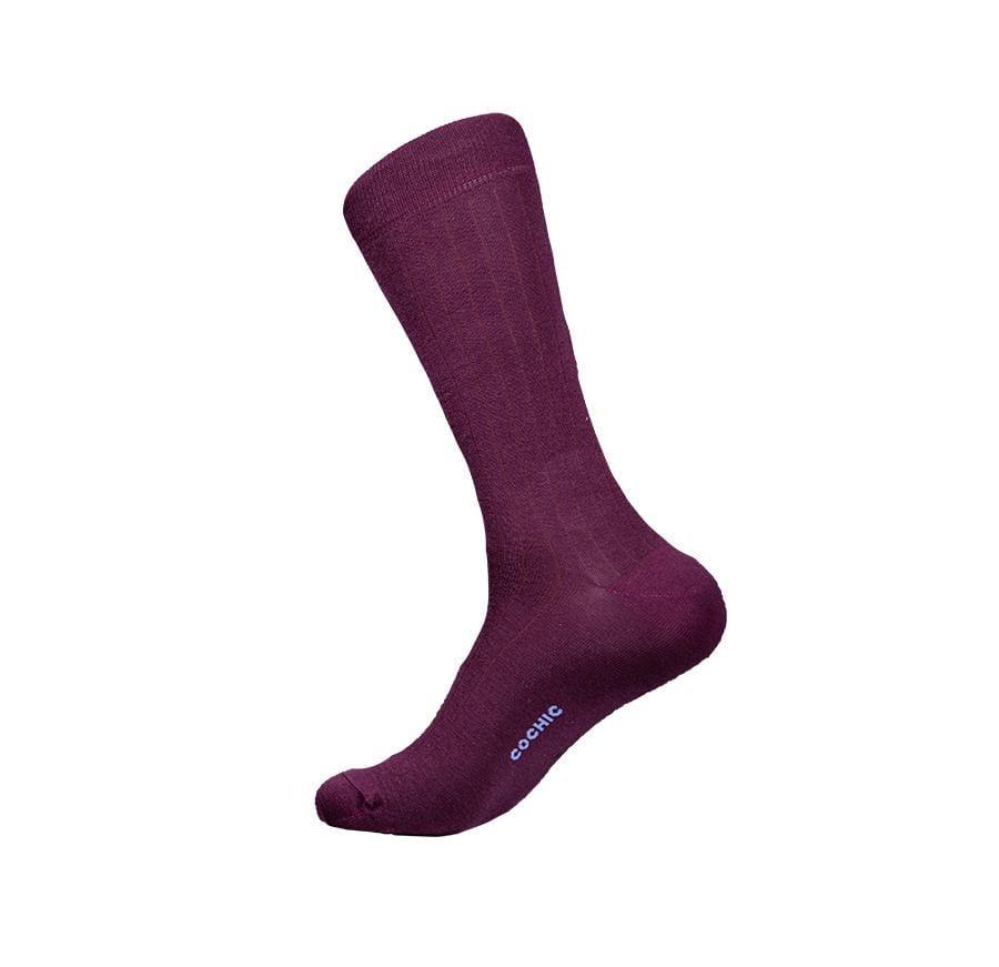 Elegant Cashmere blend dress socks - Barolo Wine - Cochic