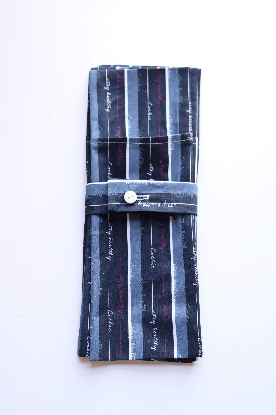 Pochette à ustensile « Stay Healthy » - 4 pochettes