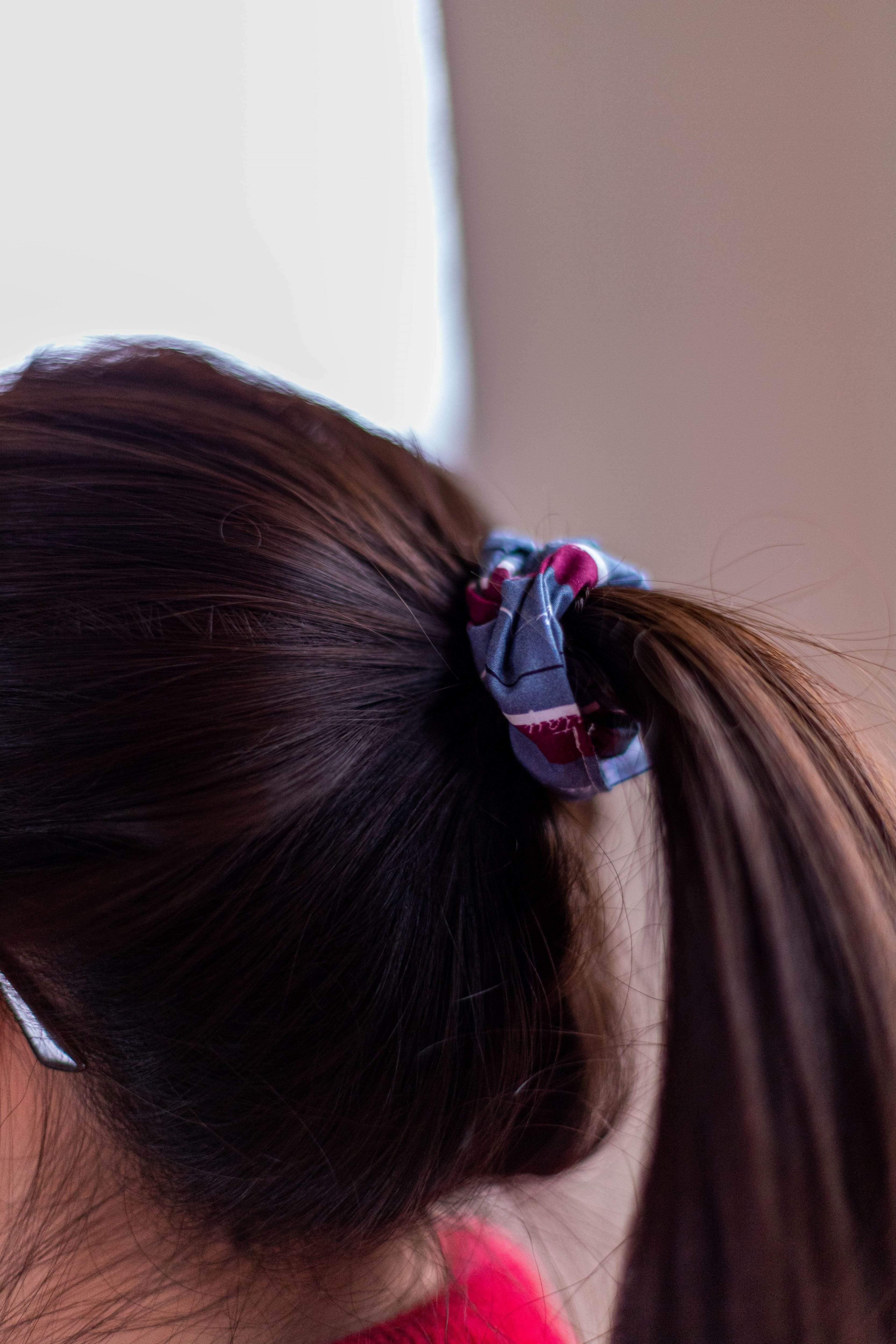 Antibacterial Cotton Hair Tie - Vintage Blue - Cochic