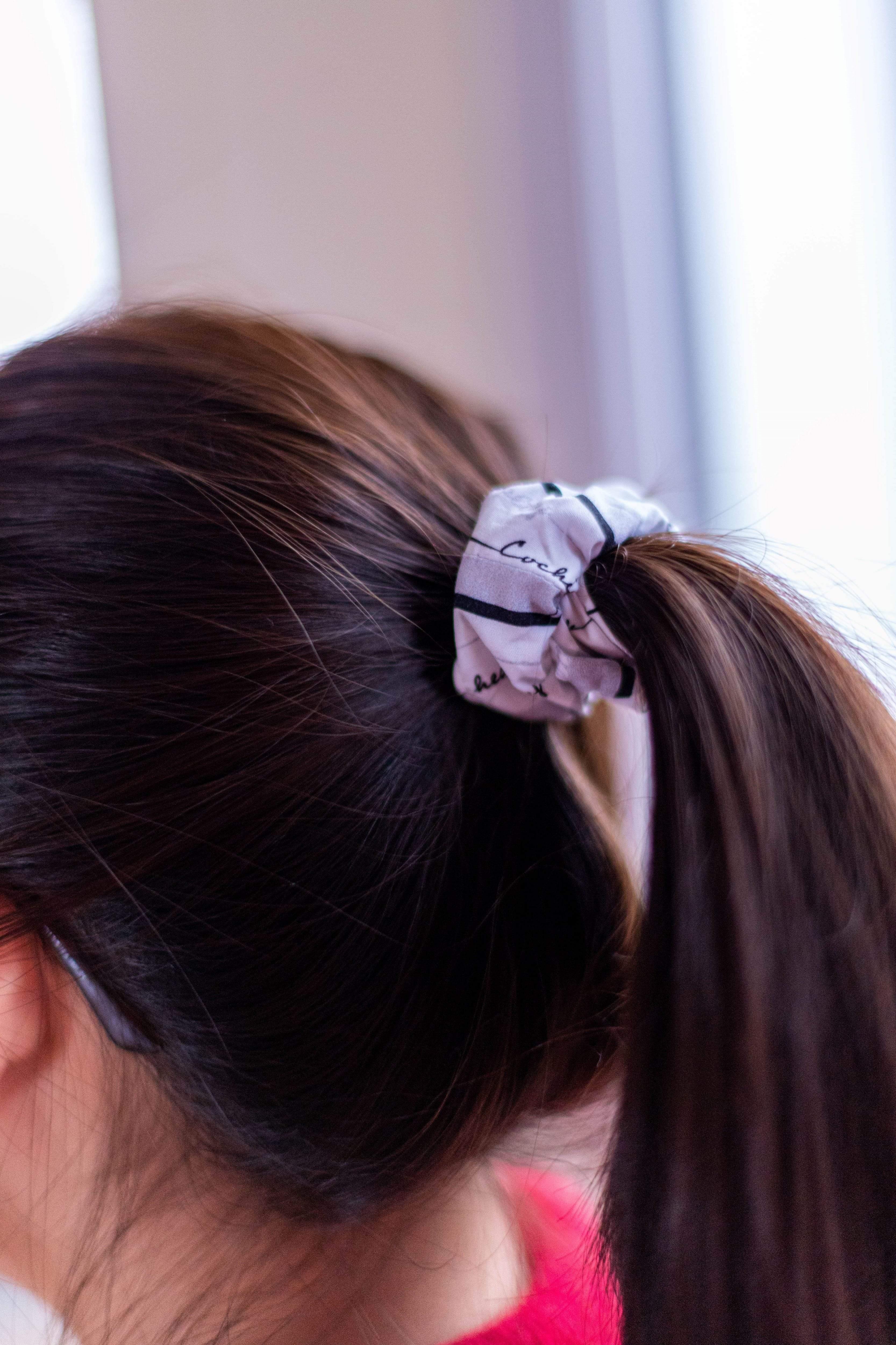 Antibacterial Cotton Hair Tie - White - Cochic