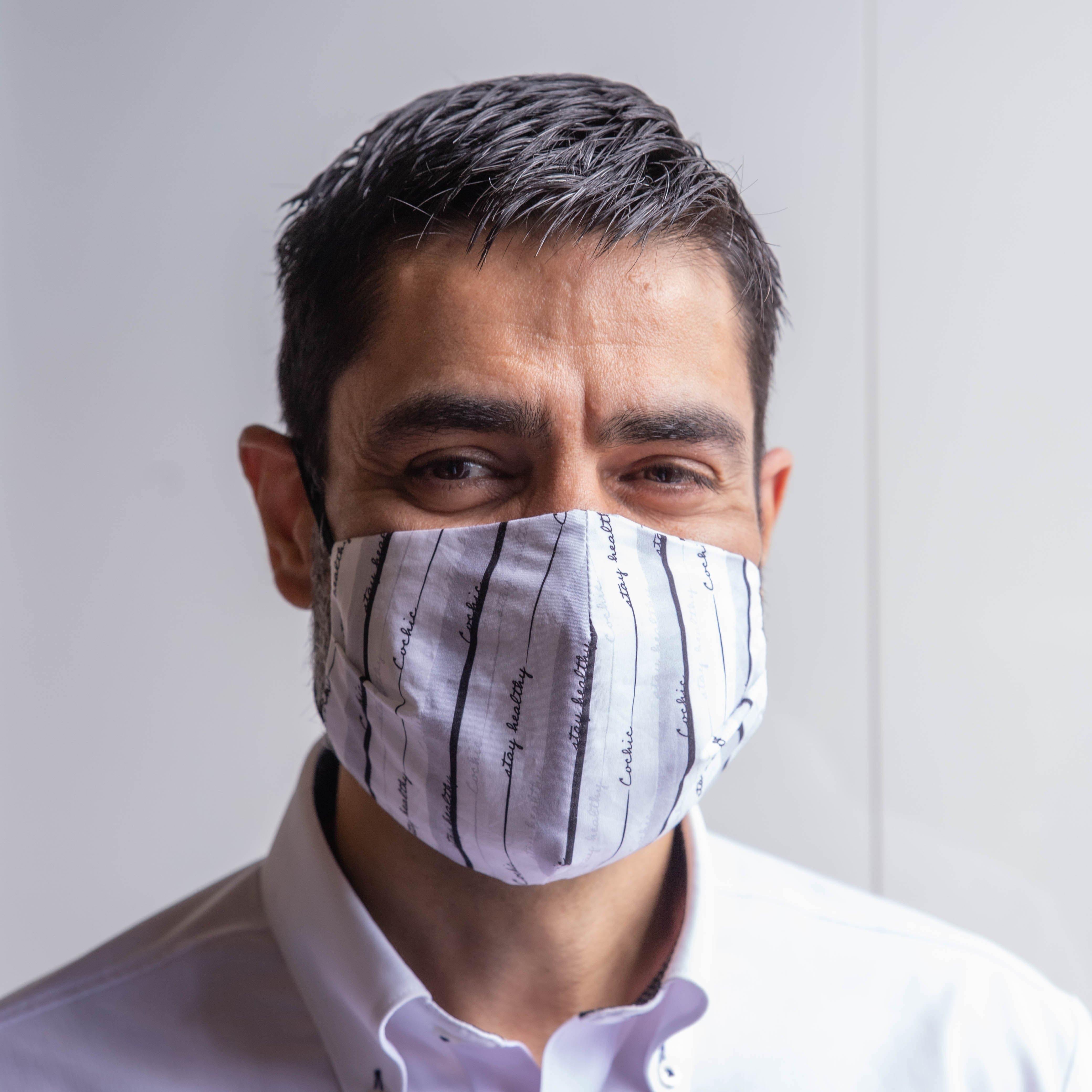 “Stay Healthy” 99.9% Antibacterial Mask - White - Cochic
