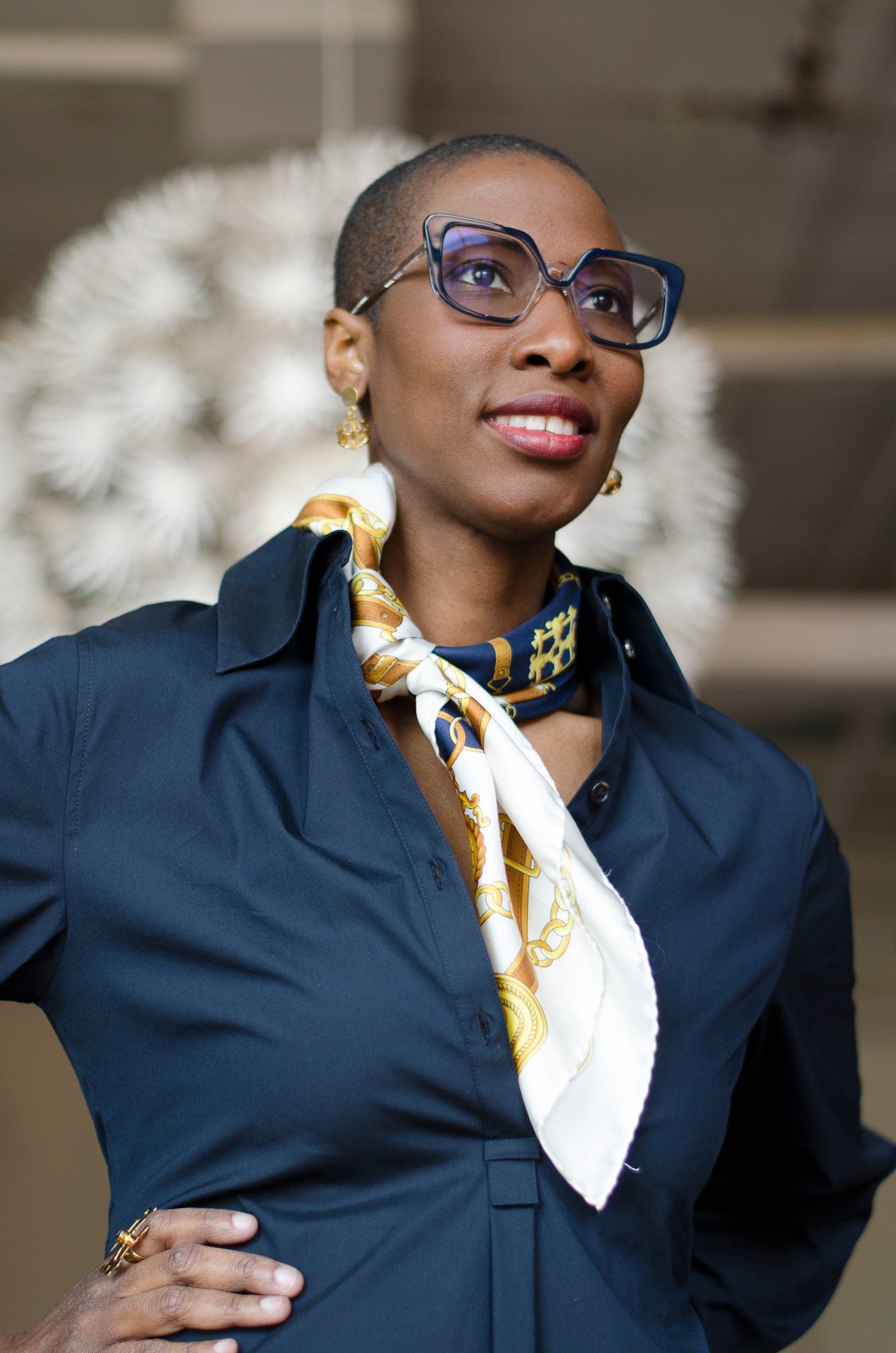 FOULARD EN SOIE- LES MÉDAILLONS, COLLABORATION AVEC RHODIE LAMOUR