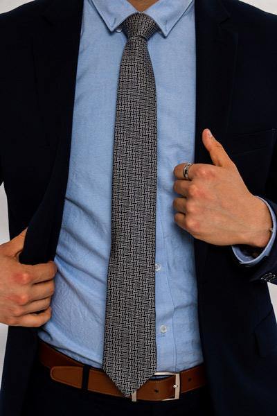 MODERN SILVER TIE - SKINNY - Cochic