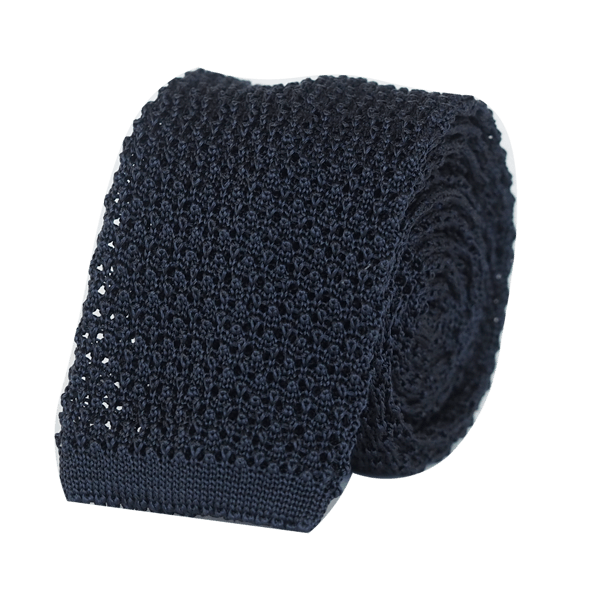 ITALIAN TRICOT TIE NAVY - SKINNY - Cochic
