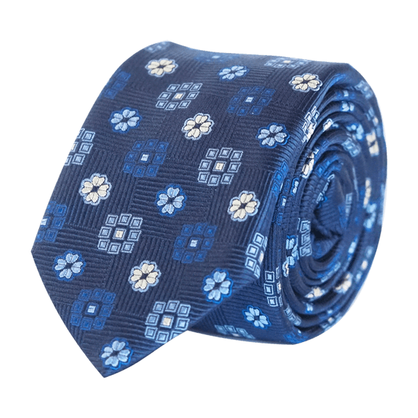 FANCY TIE BLUE NAVY - SKINNY - Cochic