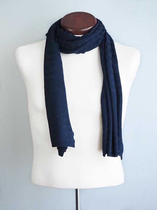 EDIMBURGO COTTON SCARF - NAVY - Cochic