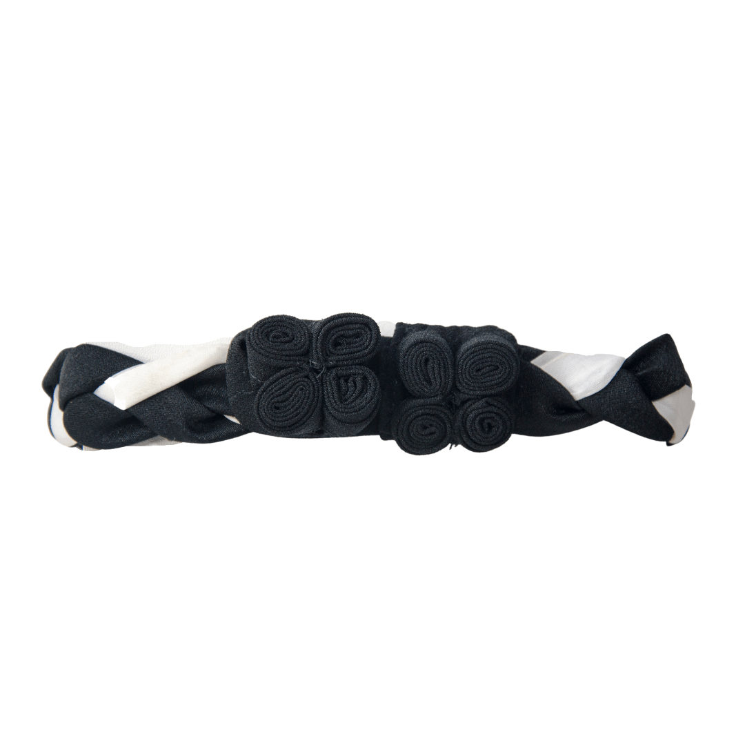 Collier ras du cou Twister noir et blanc