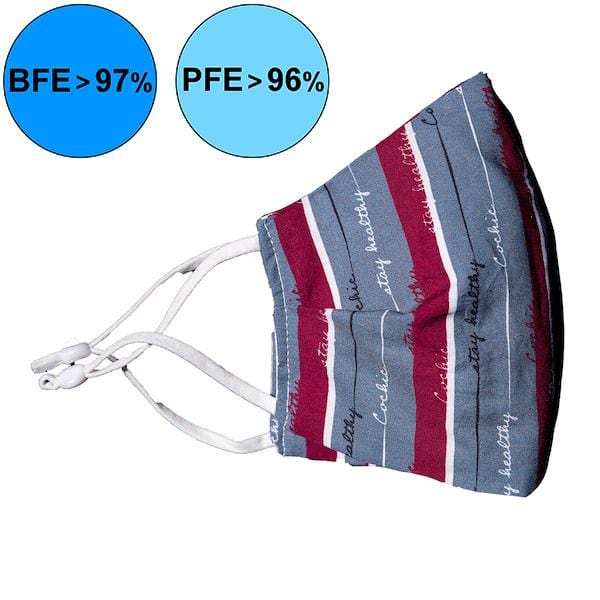Masque 99.9% Antibactérien "Stay Healthy" - Bleu Vintage