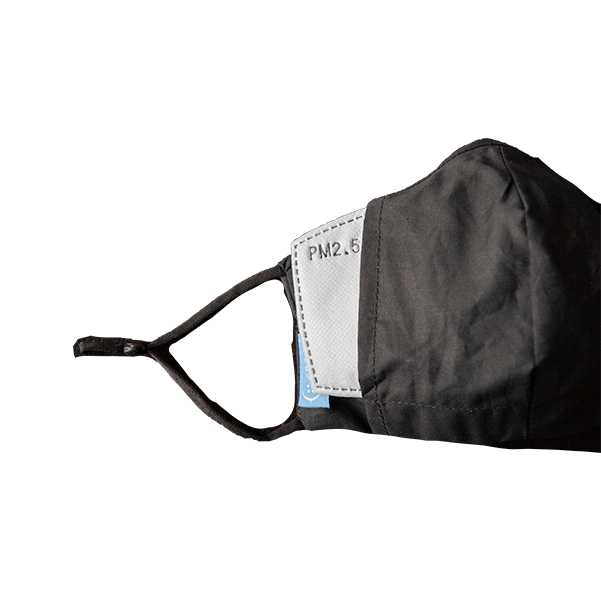 Solid Cotton 99.9% Antibacterial Mask - Black - Cochic
