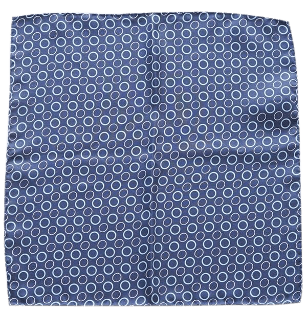 BLUE RINGS POCKET SQUARE - Cochic