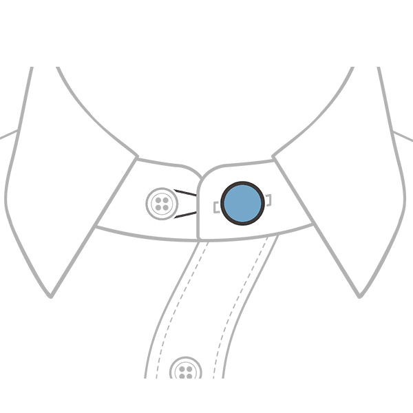 Infographic of how to use an upcycled coconut shirt collar extender