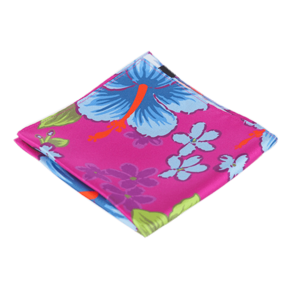 PURPLE HIBISCUS POCKET SQUARE - Cochic