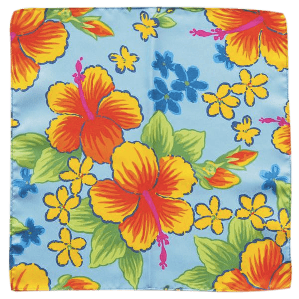 HIBISCUS POCKET SQUARE - Cochic