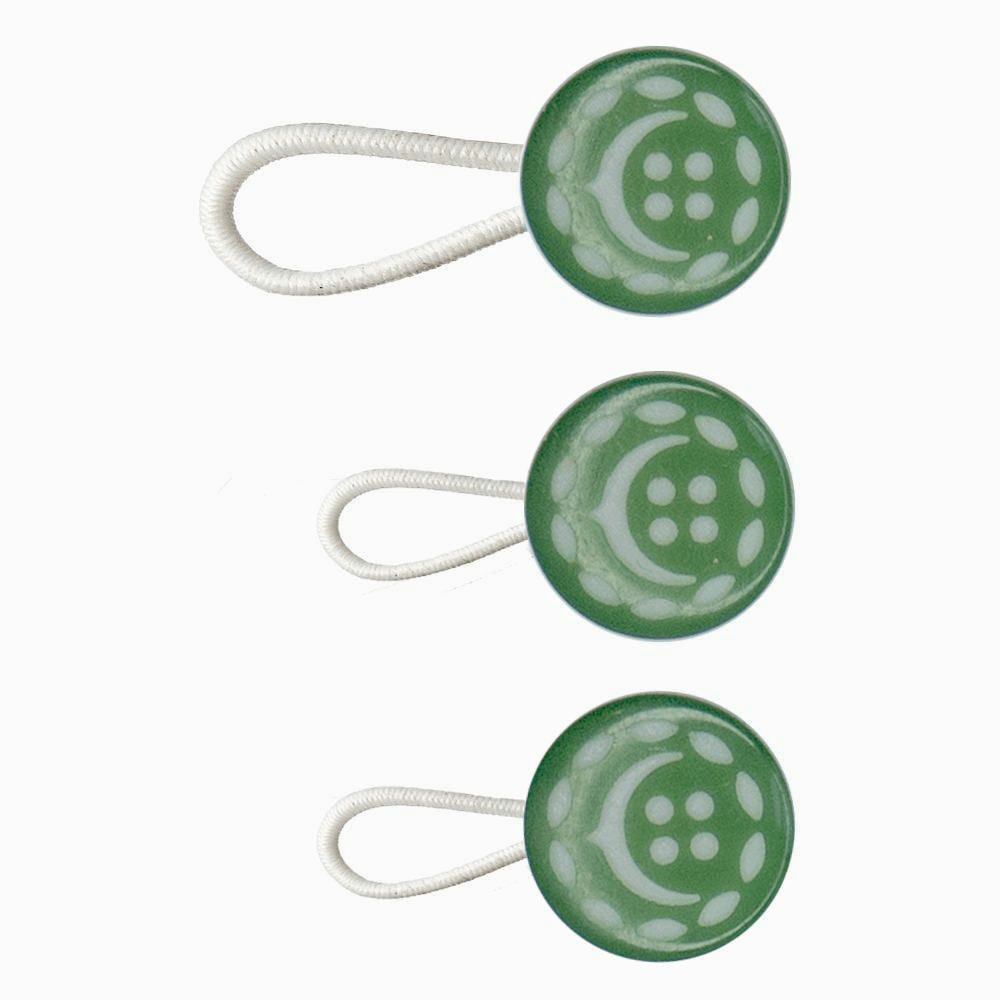 top view shot of a green 3 piece shirt collar extender