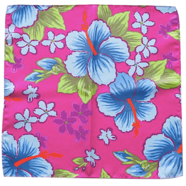 PURPLE HIBISCUS POCKET SQUARE - Cochic